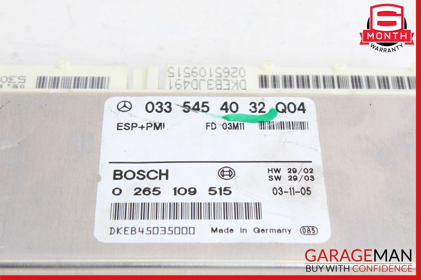 03-06 Mercedes W211 E55 AMG SL500 ABS Anti Lock Brake Control Module ESP OEM