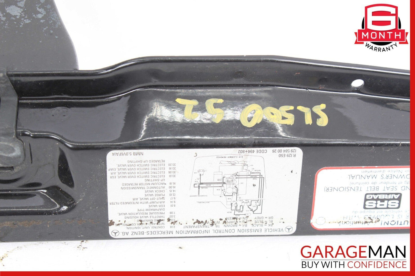 90-02 Mercedes R129 500SL SL600 Upper Radiator Support Tie Bar Support Panel OEM