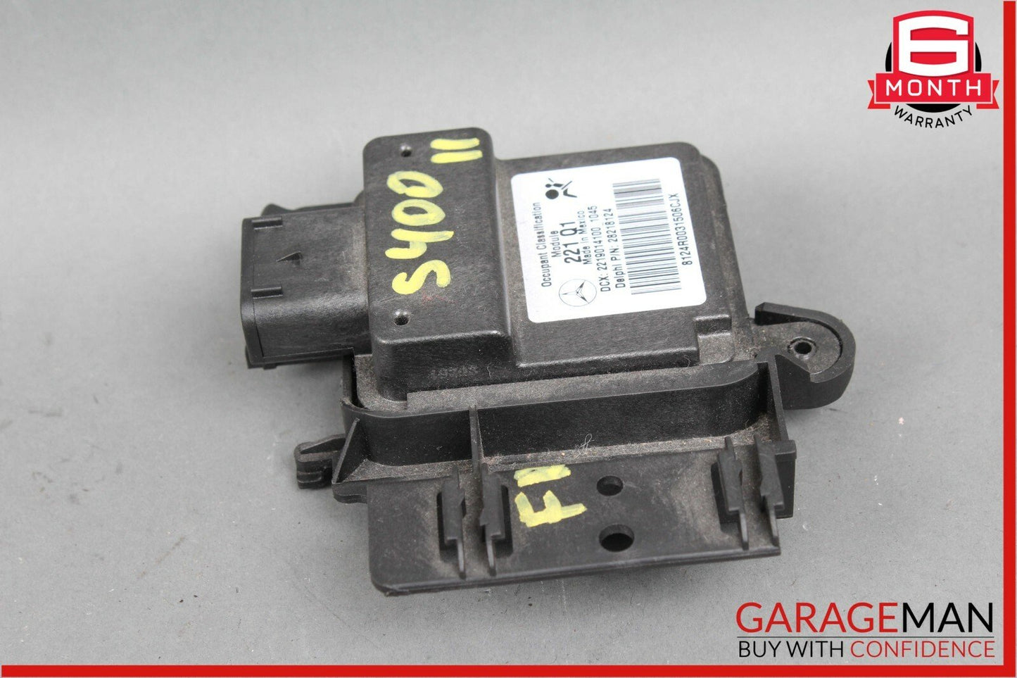 10-13 Mercedes W221 S63 AMG S400 Front Right Side Seat Occupant Sensor Module