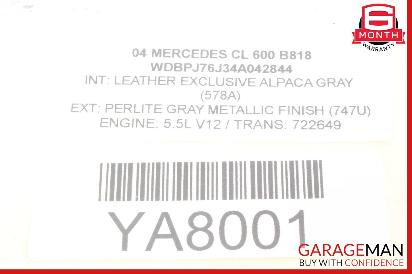 00-06 Mercedes W215 CL600 S430 Front Relay Fuse Box Module 2205400050 OEM