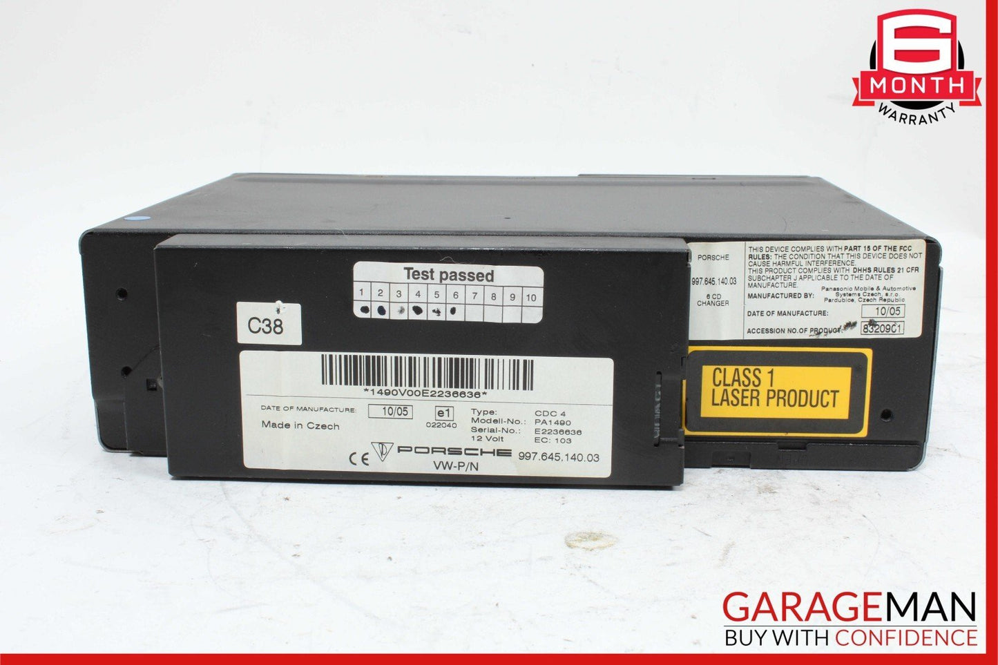 03-10 Porsche Cayenne S 955 957 6 CD Changer Module Unit OEM
