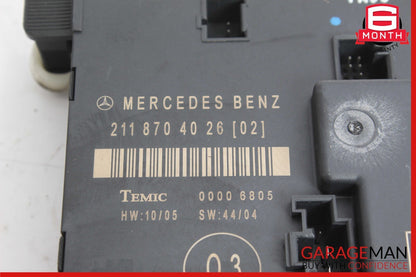 03-09 Mercedes W211 E550 E350 E55 E63 AMG Rear Left Side Door Control Module