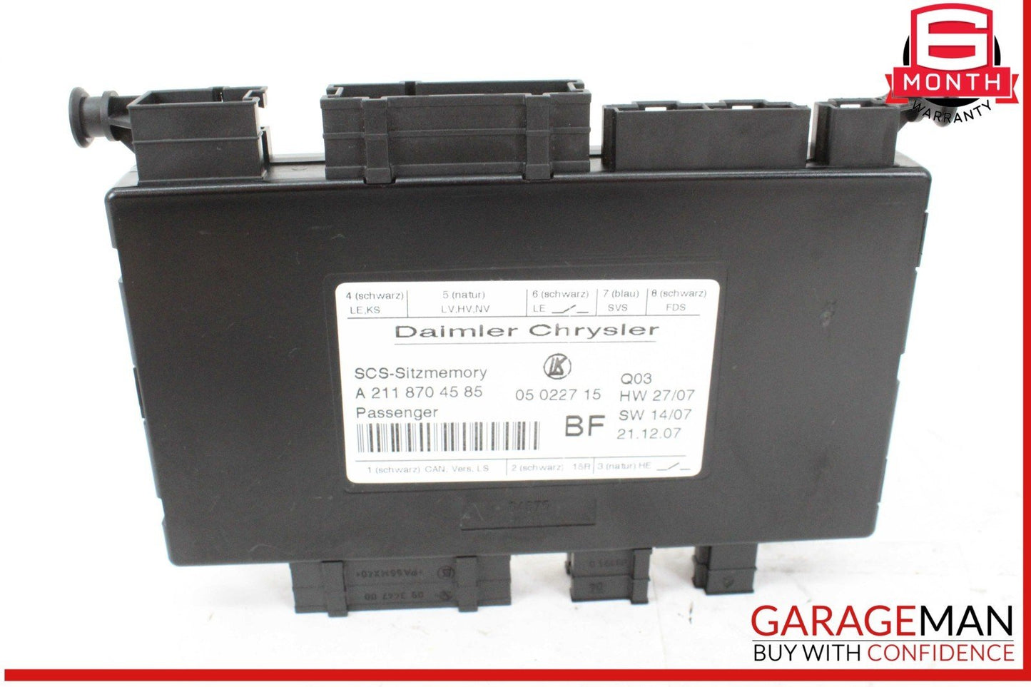 03-12 Mercedes R171 SLK280 E550 ML350 Front Right Side Seat Control Module OEM