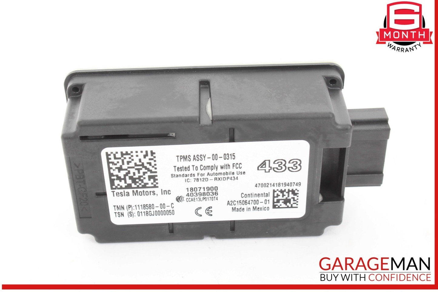 17-23 Tesla Model 3 Tire Pressure Monitoring Module Sensor TPMS 111858000C OEM