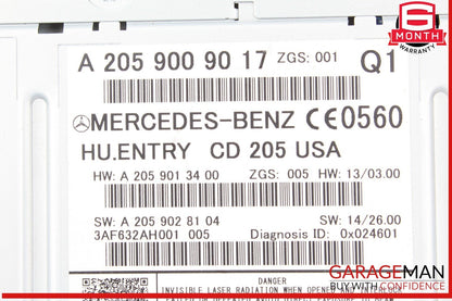 15-18 Mercedes W205 C300 C350e AM/FM CD Player Radio Receiver Module OEM