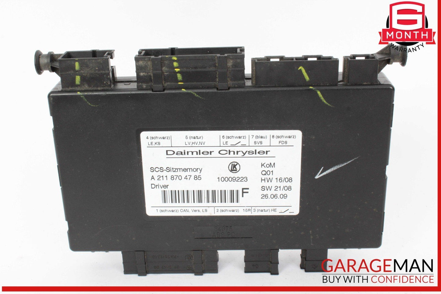 03-12 Mercedes X164 GL450 CLS550 SLK350 Seat Control Module Left Side OEM