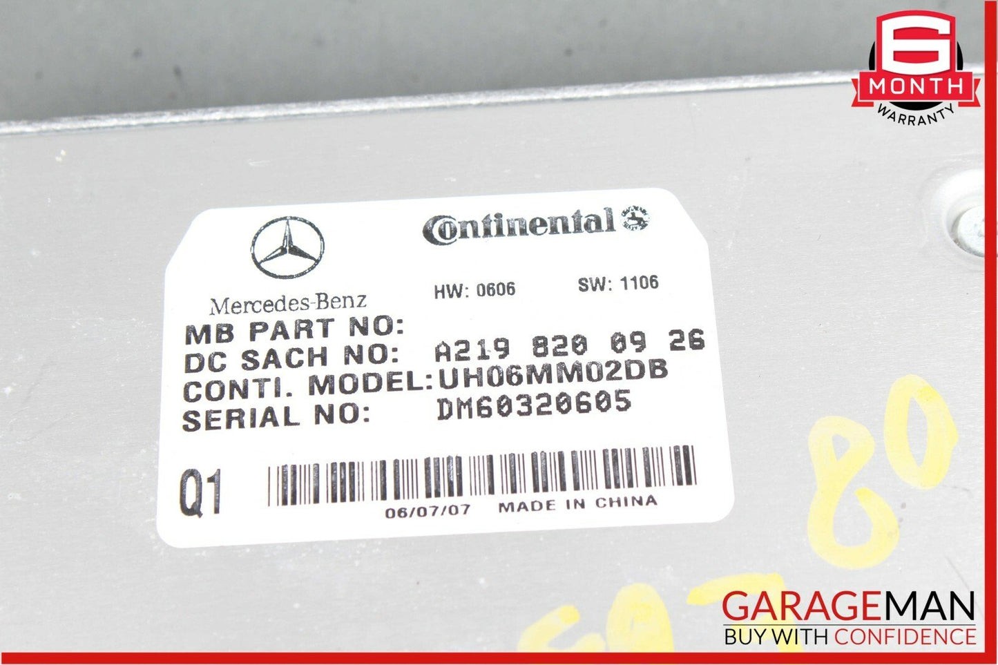 06-09 Mercedes W211 E63 SL65 Communication Control Module 2198200926 OEM