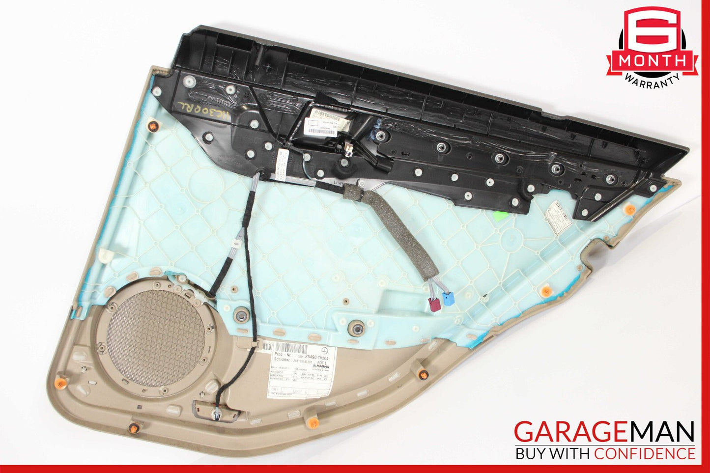 08-14 Mercedes W204 C300 C350 Sedan Rear Left Interior Door Panel Assembly Beige