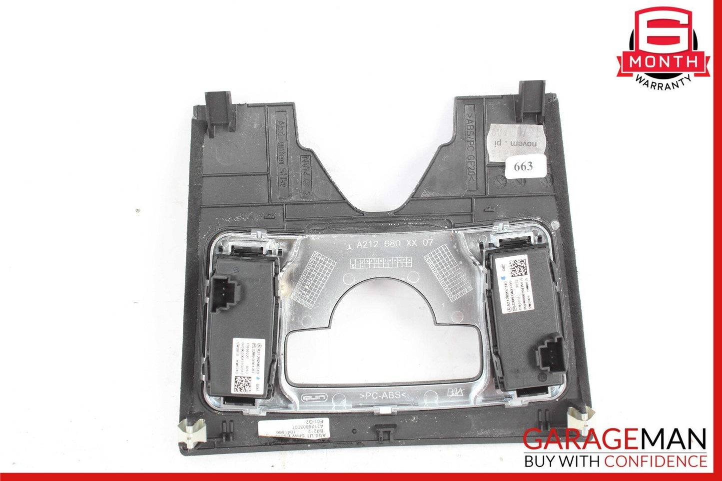 10-13 Mercedes W212 E350 E250 Center Console Switch Trim Cover Bezel Black