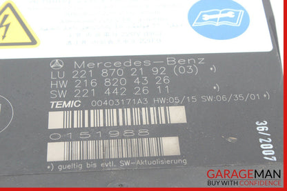 07-09 Mercedes W216 CL550 Front Right or Left Dynamic Seat Control Module OEM
