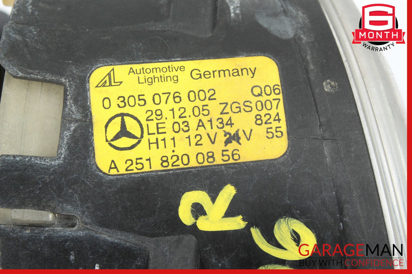 06-12 Mercedes X204 GLK350 ML350 Front Right Bumper Fog Light Lamp OEM