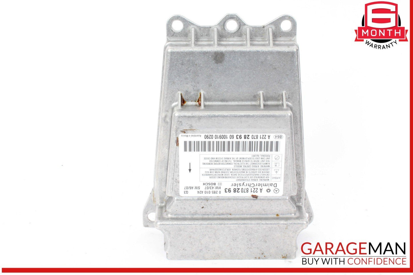 10-13 Mercedes W221 S400 Hybrid Airbag Air Bag Sensor SRS Control Module OEM