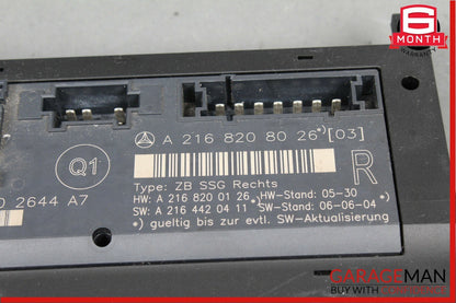 07-13 Mercedes W216 CL550 CL600 Front Right Seat Control Module 2168208026 OEM