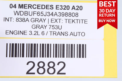 03-06 Mercedes W211 E320 E350 E500 Rear Right Door Control Module 2118201626 A20