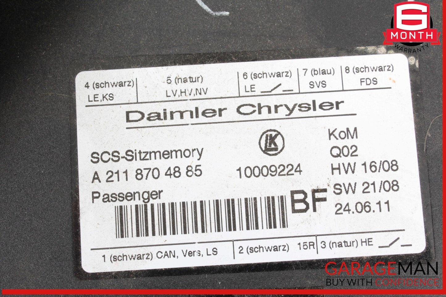 03-12 Mercedes X164 GL450 ML550 Front Right Side Seat Control Module OEM