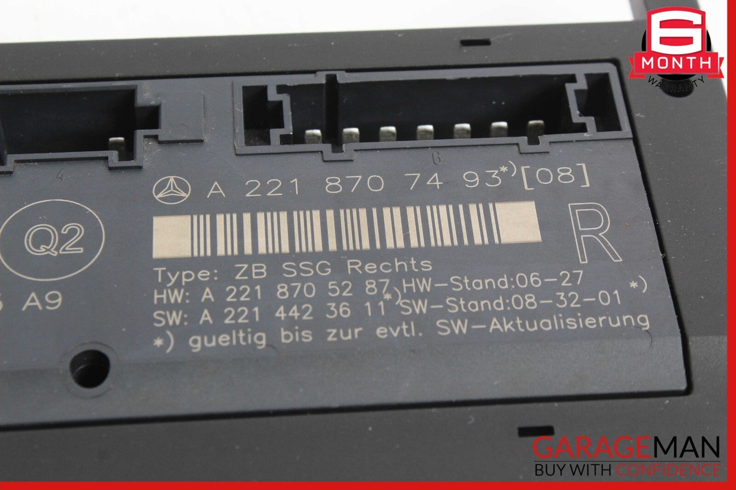 07-13 Mercedes W221 S550 Front Right Under Seat Control Module Unit 2218707493