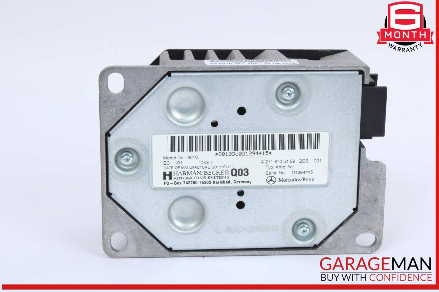 08-18 Mercedes X204 GLK250 Subwoofer Amp Amplifier Harman Becker 2118705189 OEM