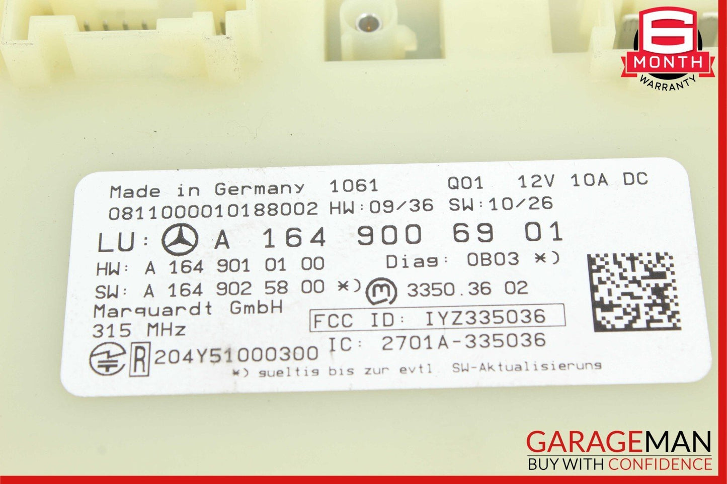 10-12 Mercedes X164 GL450 GL550 Keyless Ignition Control Module 1649006901 OEM