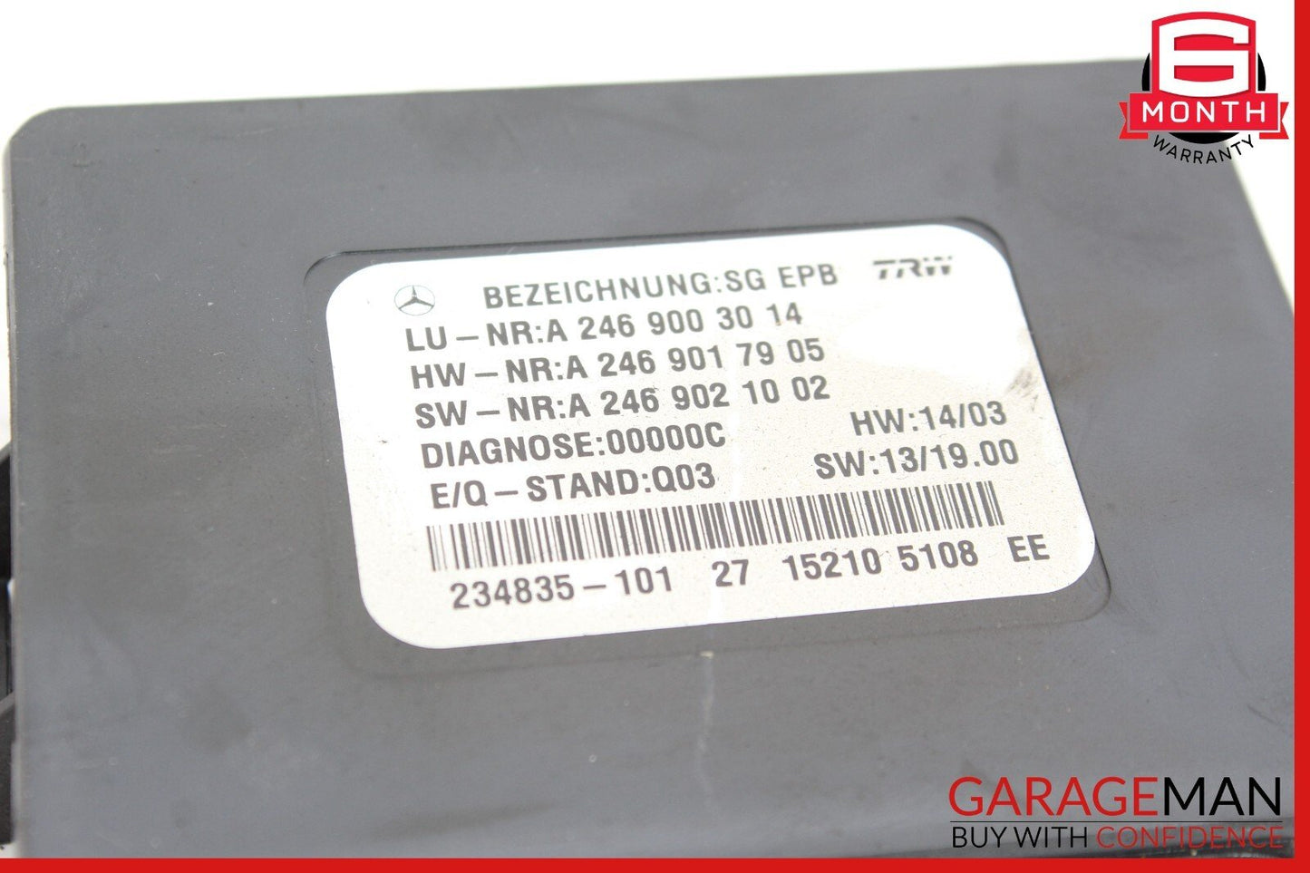 12-20 Mercedes X164 GL450 SLK350 Hand Parking Brake Control Module Unit OEM