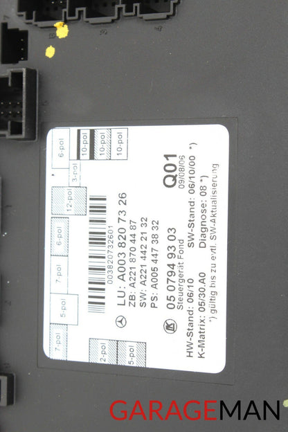 07-09 Mercedes W221 S550 S65 AMG Rear Left Driver Side Door Control Module OEM