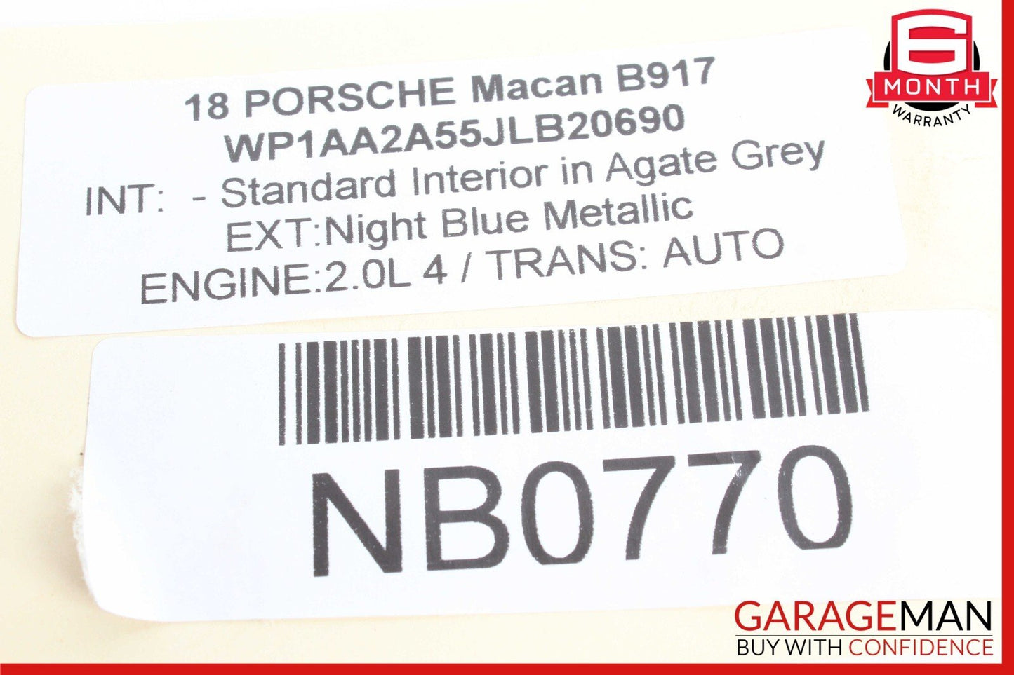 15-18 Porsche Macan 95B Air Intake Throttle Body 06L129598 OEM