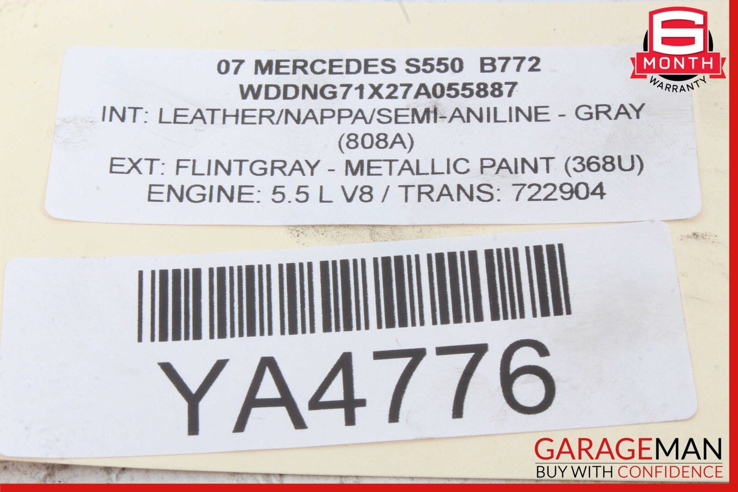 07-13 Mercedes W221 S550 CL550 Rear Trunk Lid Lock Latch Actuator w/o Key OEM