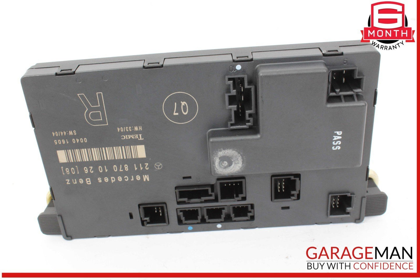 03-09 Mercedes W211 E63 AMG E550 Front Right Passenger Side Door Control Module