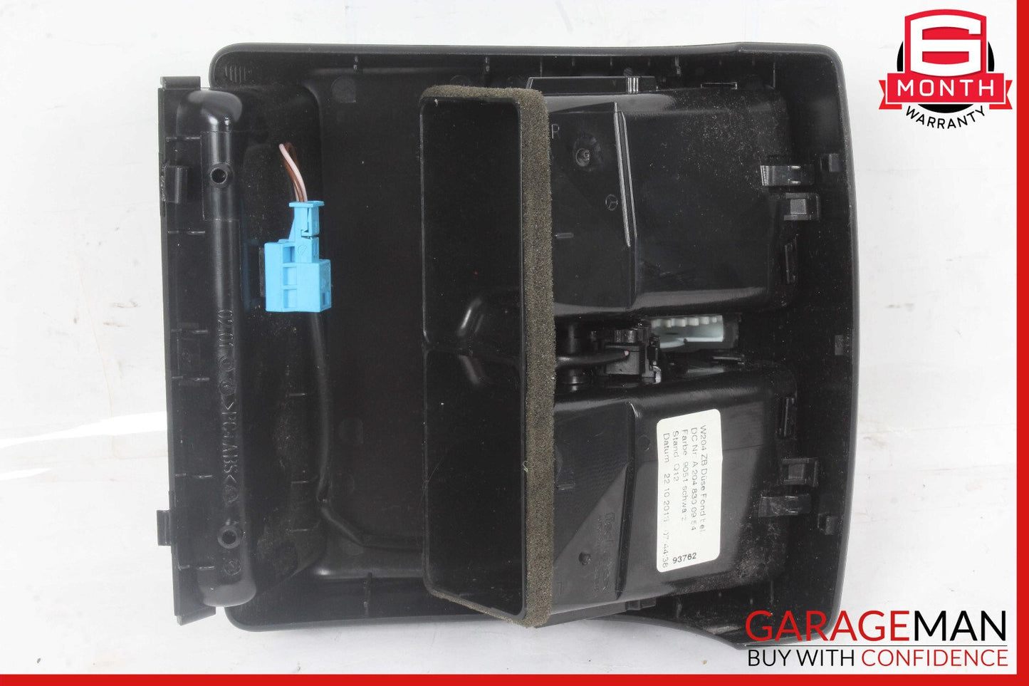 08-17 Mercedes W204 C280 E350 Rear Center Console AC Air Vent Trim Black OEM