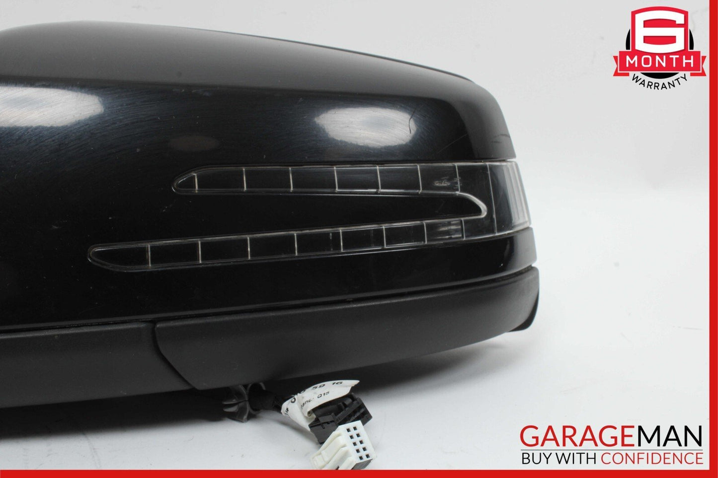 10-11 Mercedes W204 C300 C350 Front Left Side Mirror Door Rear View Black OEM
