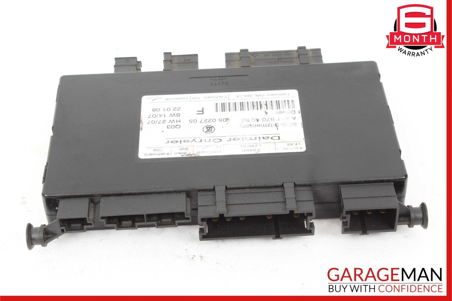 03-11 Mercedes W211 E350 E63 AMG Seat Control Module Front Left 2118704085 OEM