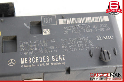 07-14 Mercedes W221 S63 S550 CL550 Trunk Release Remote Open Close Module Unit