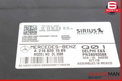 07-14 Mercedes W221 S550 SLK350 Sirius Satellite Radio Module Receiver OEM
