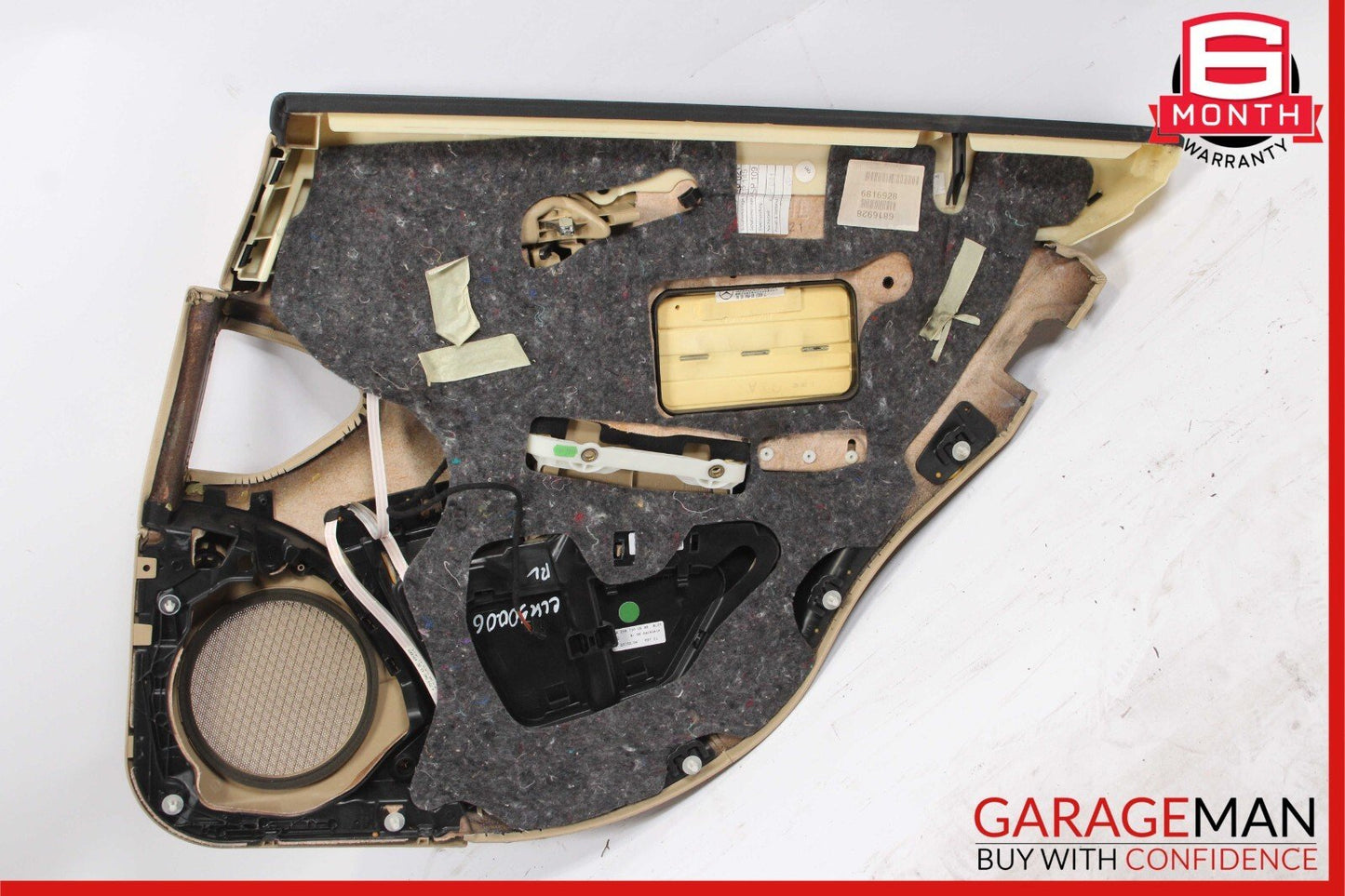 06-11 Mercedes W219 CLS500 CLS550 Rear Left Interior Door Panel Cover Brown