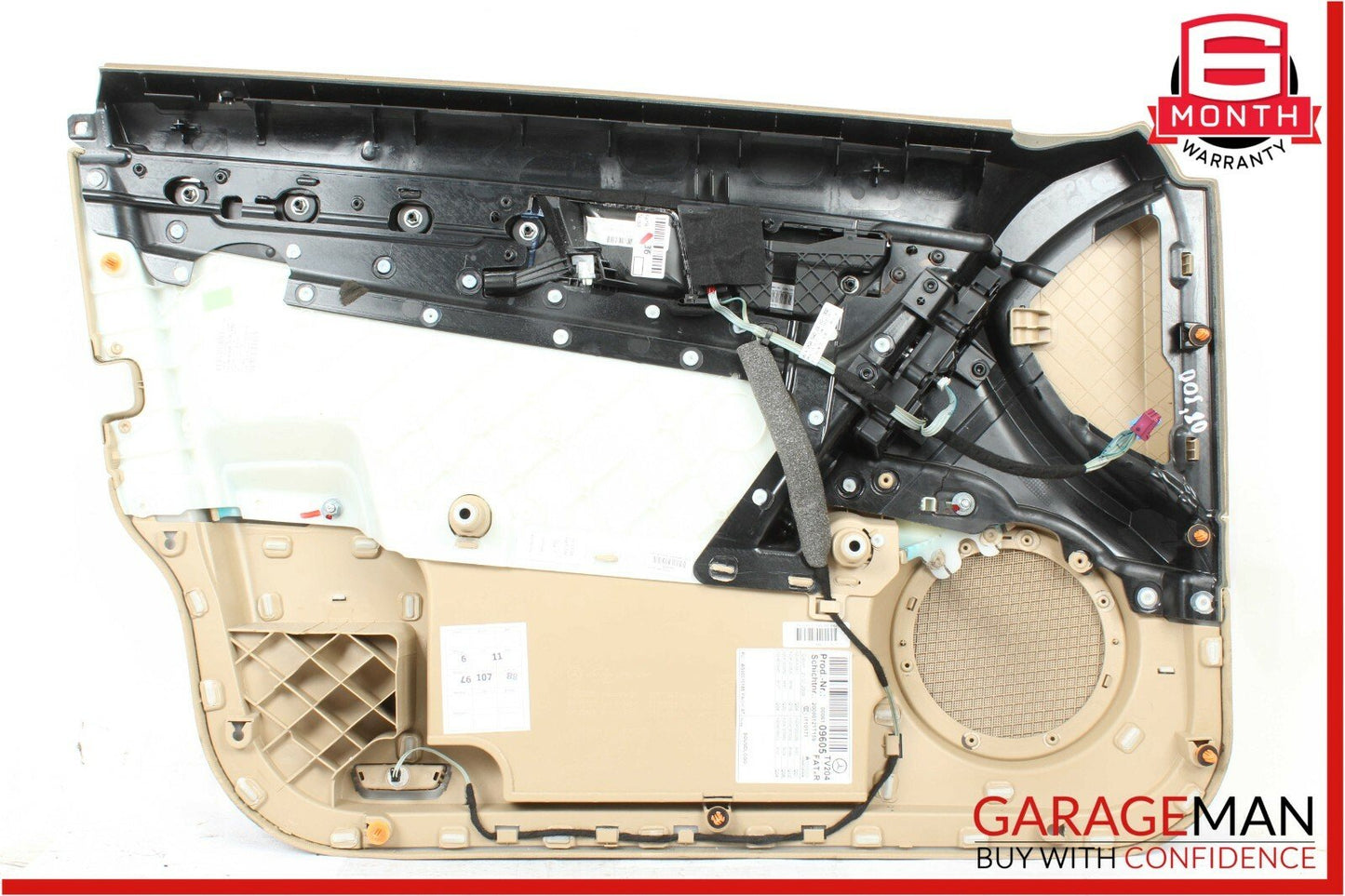 08-14 Mercedes W204 C250 C300 Front Right Side Interior Door Panel Trim Brown
