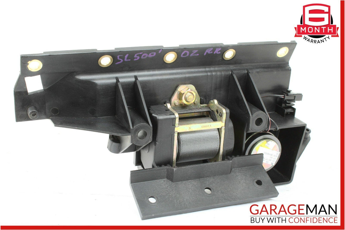 03-08 Mercedes R230 SL500 Rear Right Seat Belt Retractor Speaker Luggage Assy