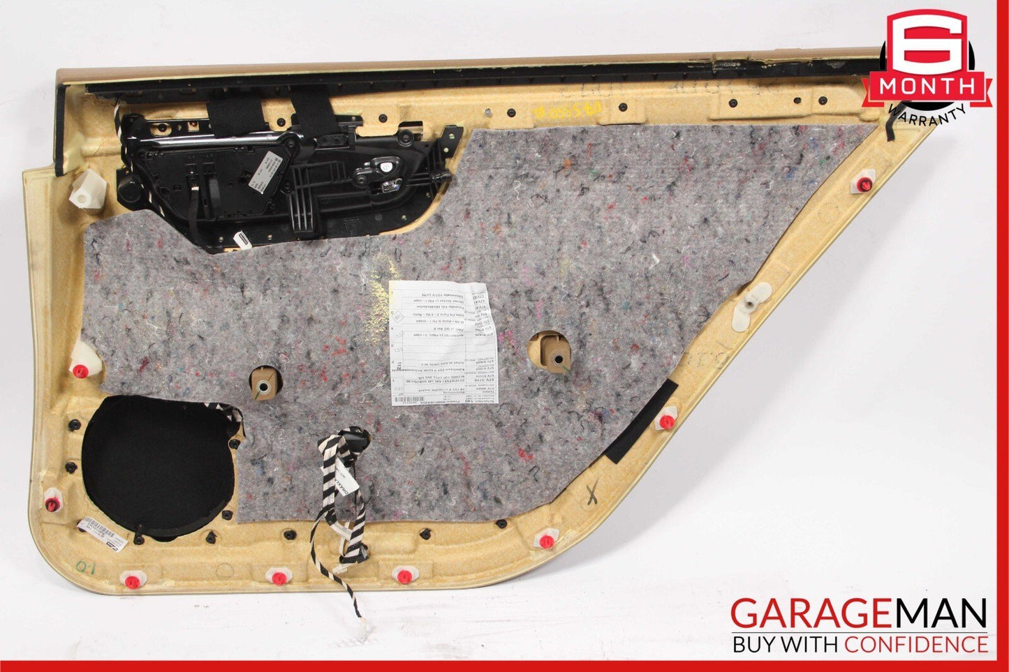 07-09 Mercedes W221 S550 Rear Left Side Interior Door Panel Trim Assy Brown
