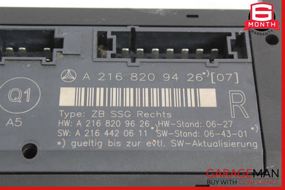 07-14 Mercedes W216 CL550 CL600 Front Right Seat Control Module 2168209426 OEM