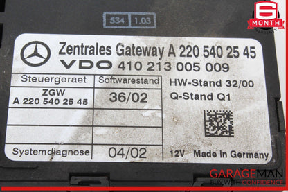 03-11 Mercedes W220 S55 AMG E550 Central Gateway Control Module OEM