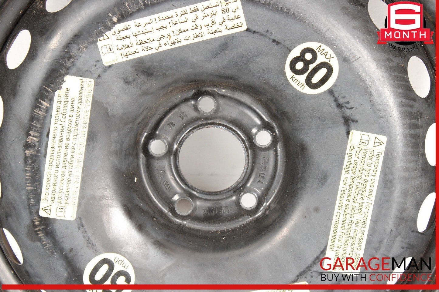 12-20 Audi A6 A7 Quattro Emergency Spare Tire Wheel T145/60 R20 105M OEM