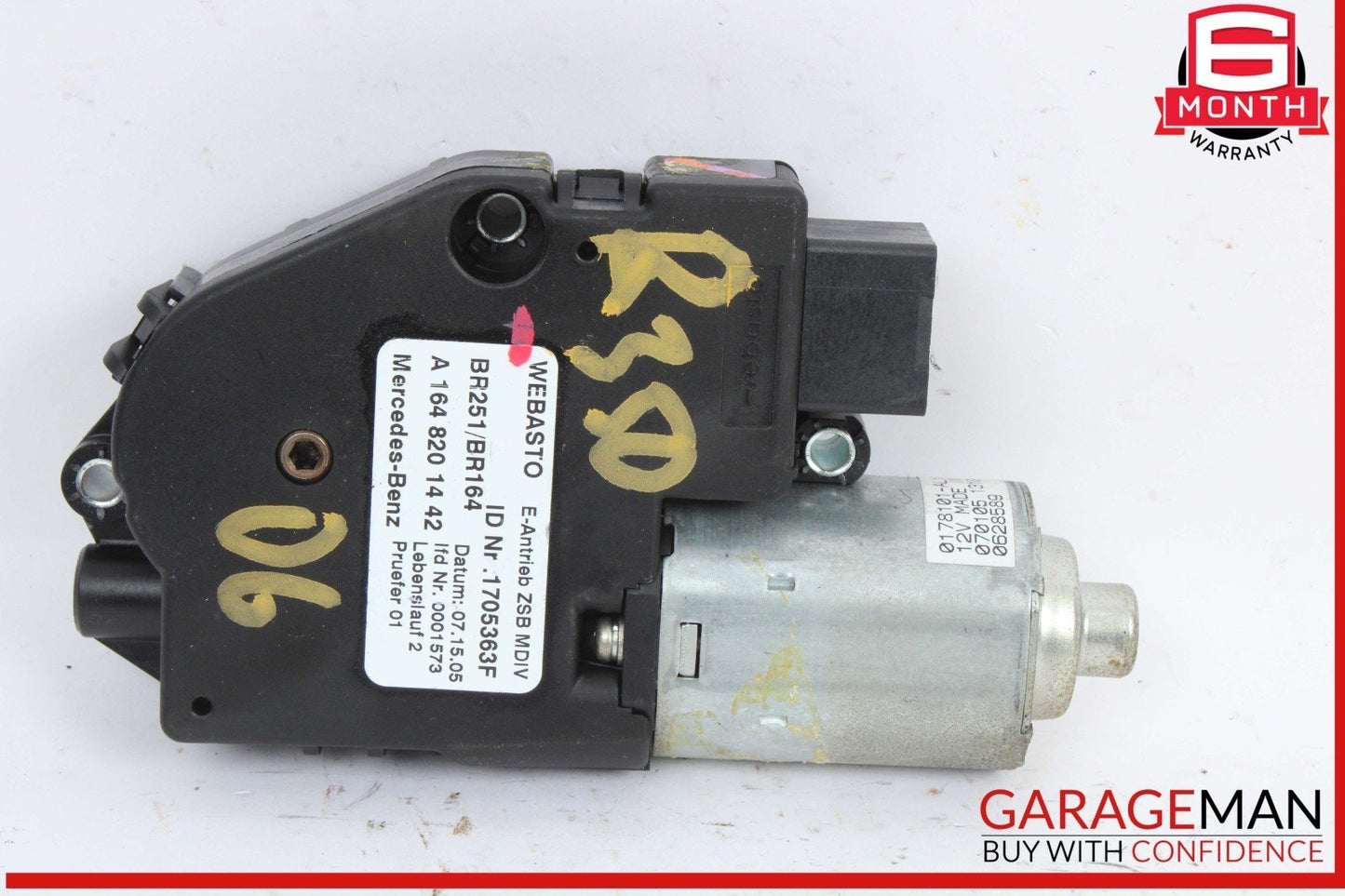 06-13 Mercedes W251 R350 4MATIC Panoramic Sunroof Sun Roof Motor 1648201442 OEM