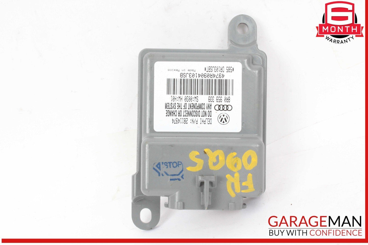 09-17 Audi Q5 Front Right Passenger Seat Occupant Detection Module 8R0959339