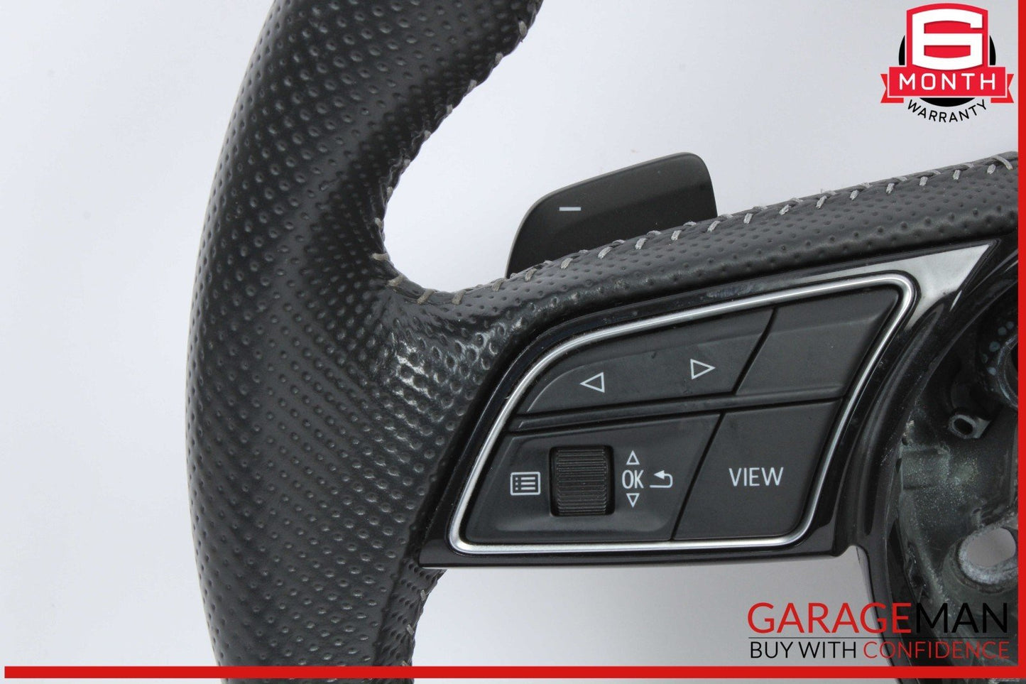 17-20 Audi S5 S4 Front Left Side Steering Wheel w/ Paddle Shifters Black OEM