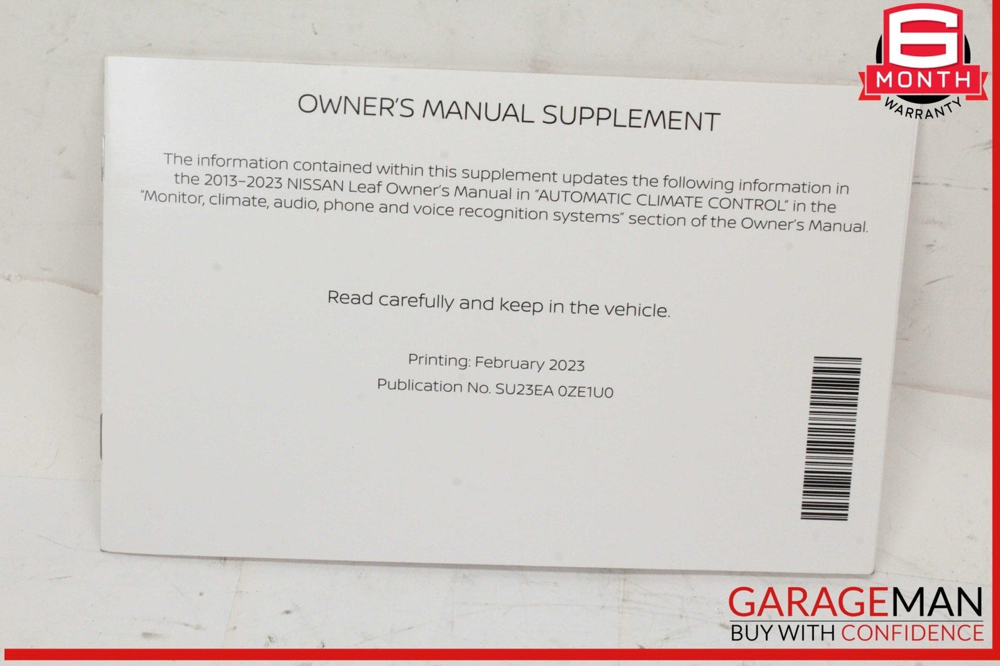 18 Nissan Leaf Owner Owner's Operator Manual Maintenance Guide Booklet w/ Case