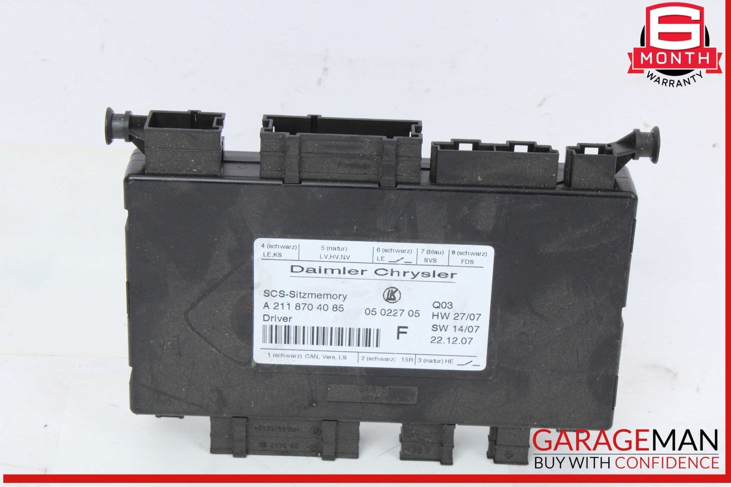 03-11 Mercedes R171 SLK280 Front Left Side Seat Control Module 2118704085 OEM