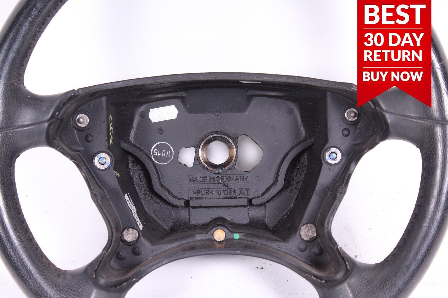 03-09 Mercedes W209 CLK350 4 Spoke Drivers Steering Wheel Assembly Black A81 OEM