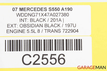07-13 Mercedes W221 S550 S65 AMG Top Shark Fin Antenna Roof GPS Black OEM