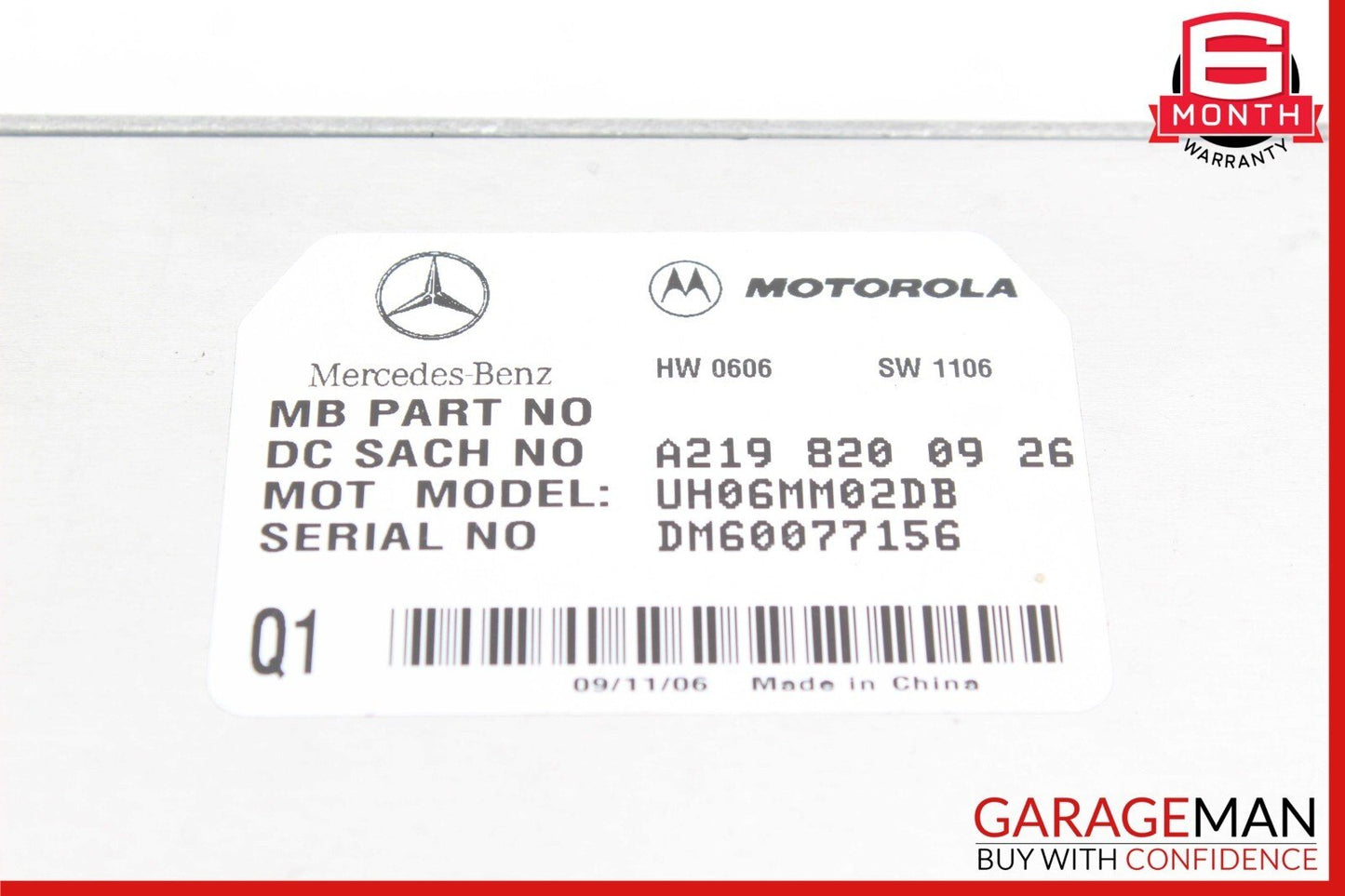 06-12 Mercedes X164 GL450 CLS500 SL550 Communication Control Module Unit