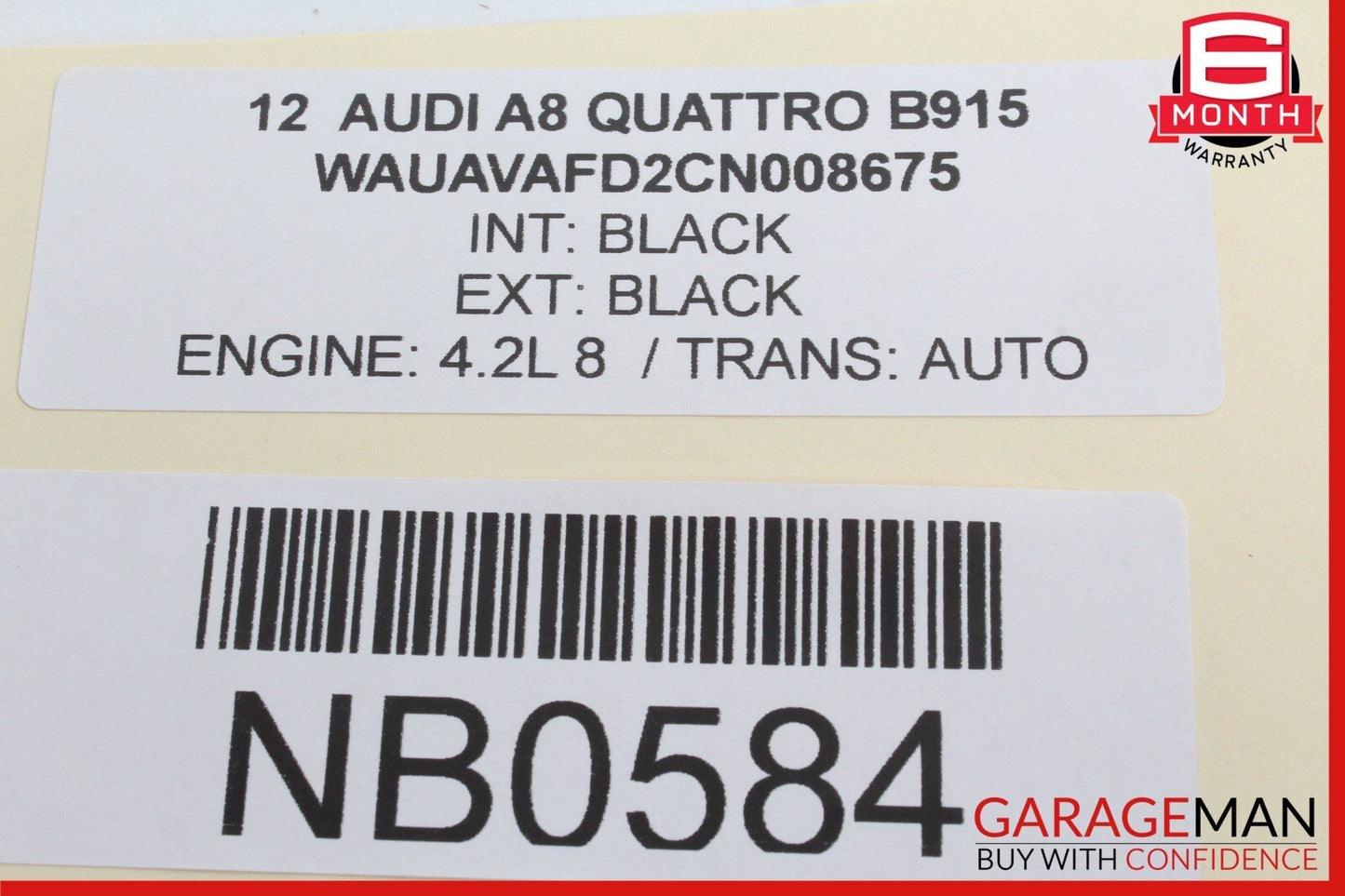11-18 Audi A8 Quattro Front Right Passenger Door Window Motor Unit 8K0959802 OEM