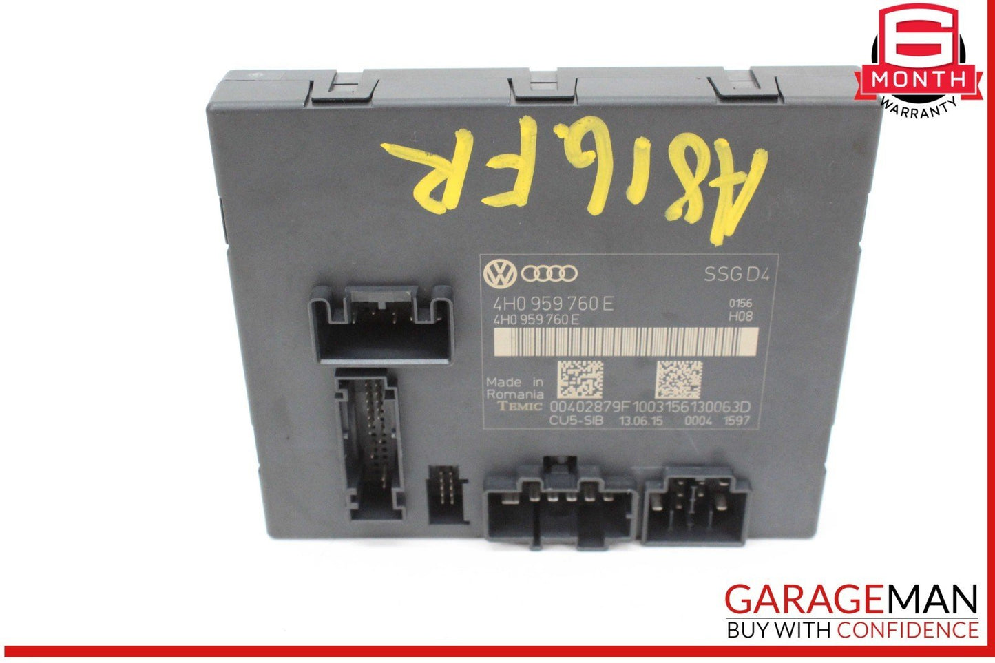 11-18 Audi A8 S8 Front Left or Right Side Seat Control Module 4H0959760E OEM