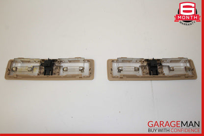 97-03 BMW E39 530i 525i 528i Sun Visor Make Up Dome Light Set of 2 Pc Beige OEM